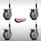 Service Caster 5'' SS Thermoplastic Rubber Swivel 3/4'' Expanding Stem Caster Set Total Lock Brake, 4PK SCC-SSEXTTL20S514-TPRB-34-4 - alternate 2
